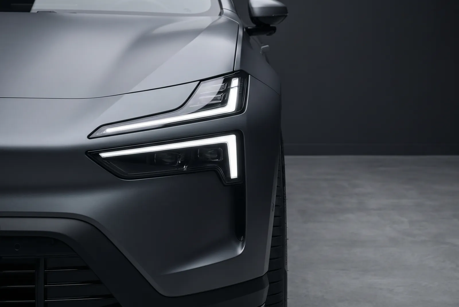 Detail van een Polestar Polestar 4